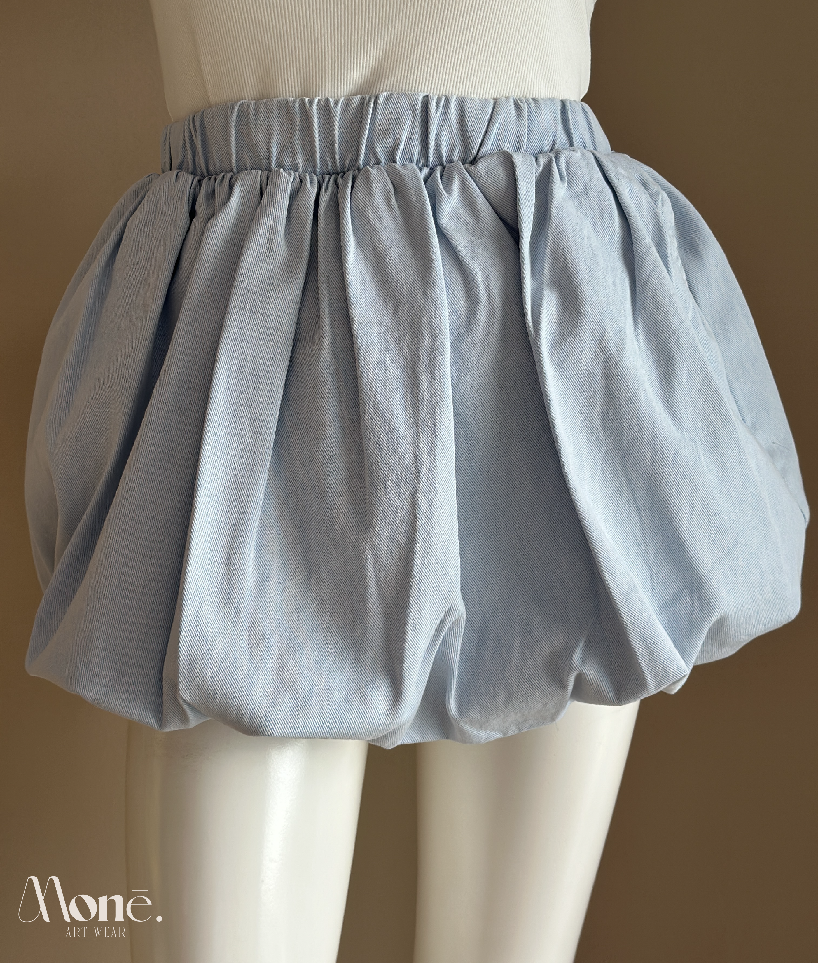 Falda Burbuja Celeste
