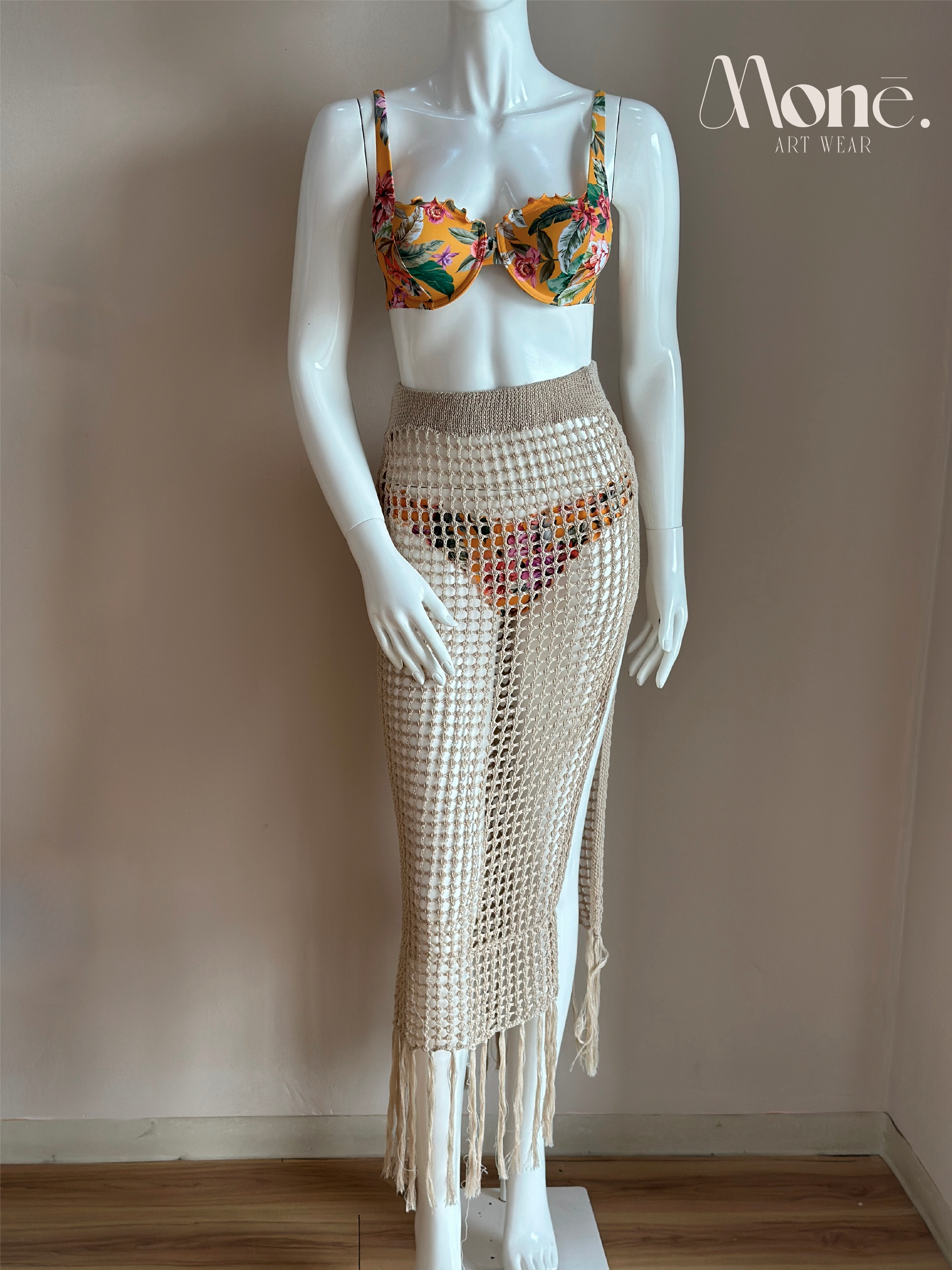 Falda Playa Tejida Larga