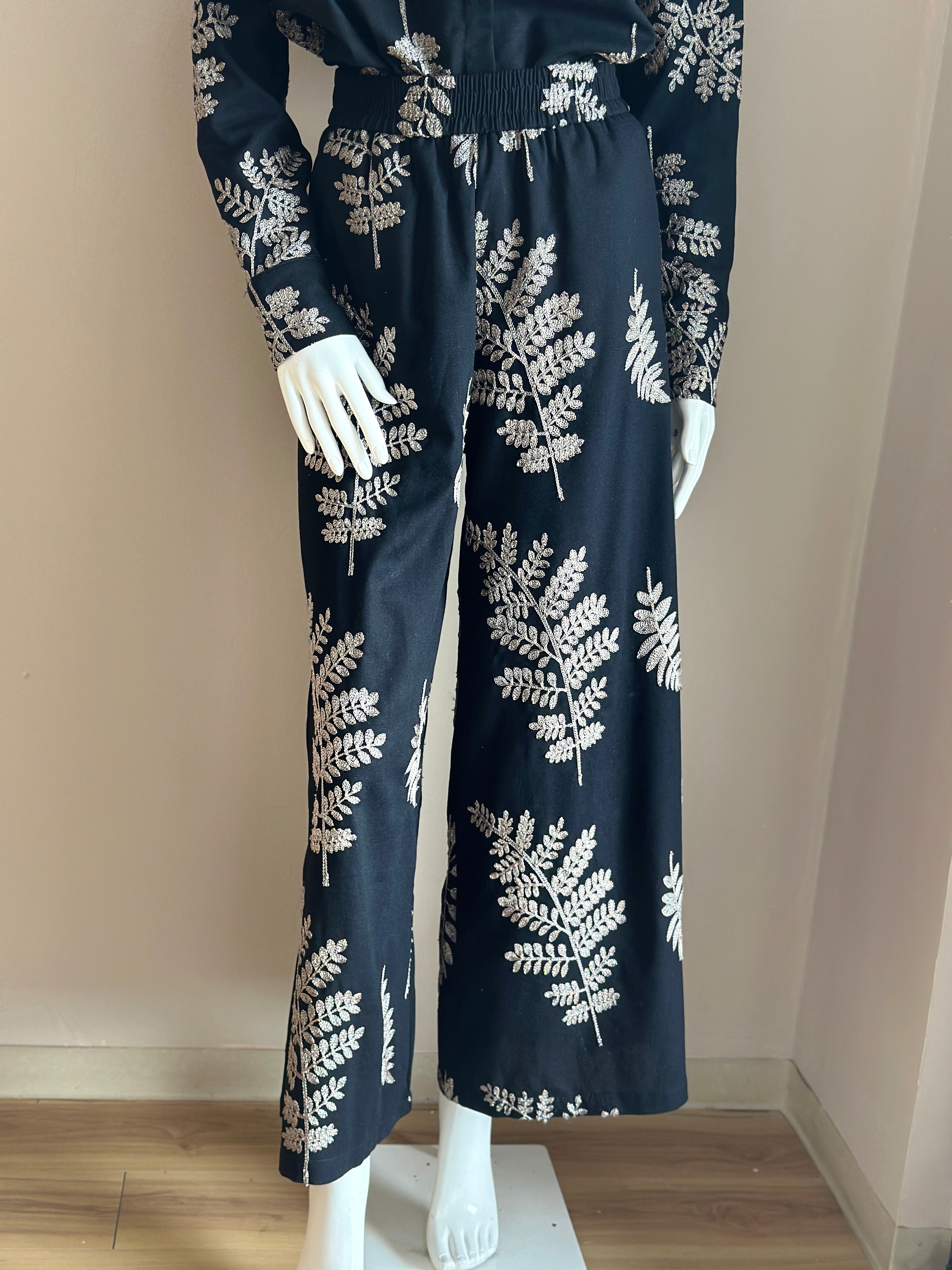 Pantalón Hojas Plateadas