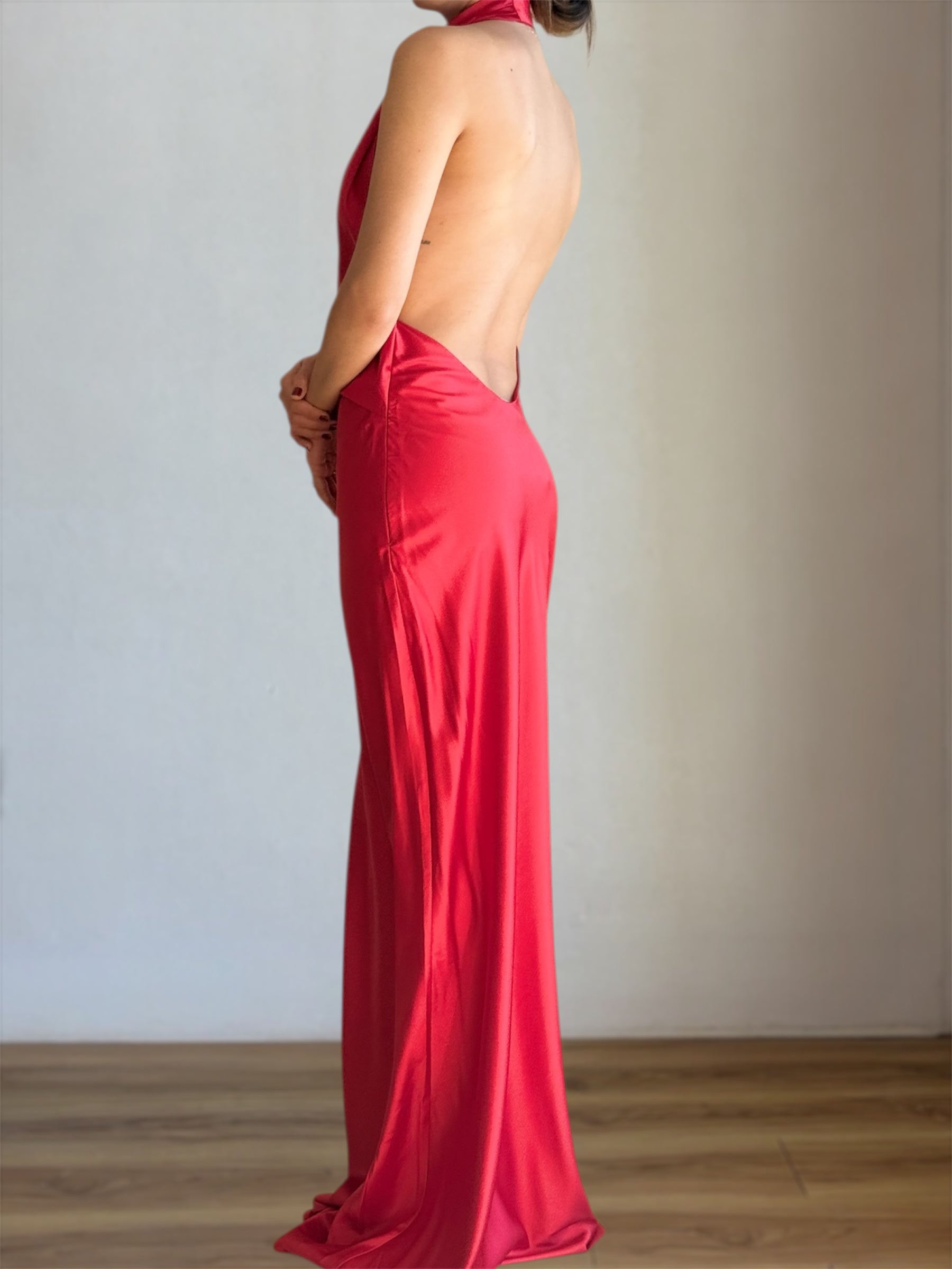 Vestido largo espalda descubierta