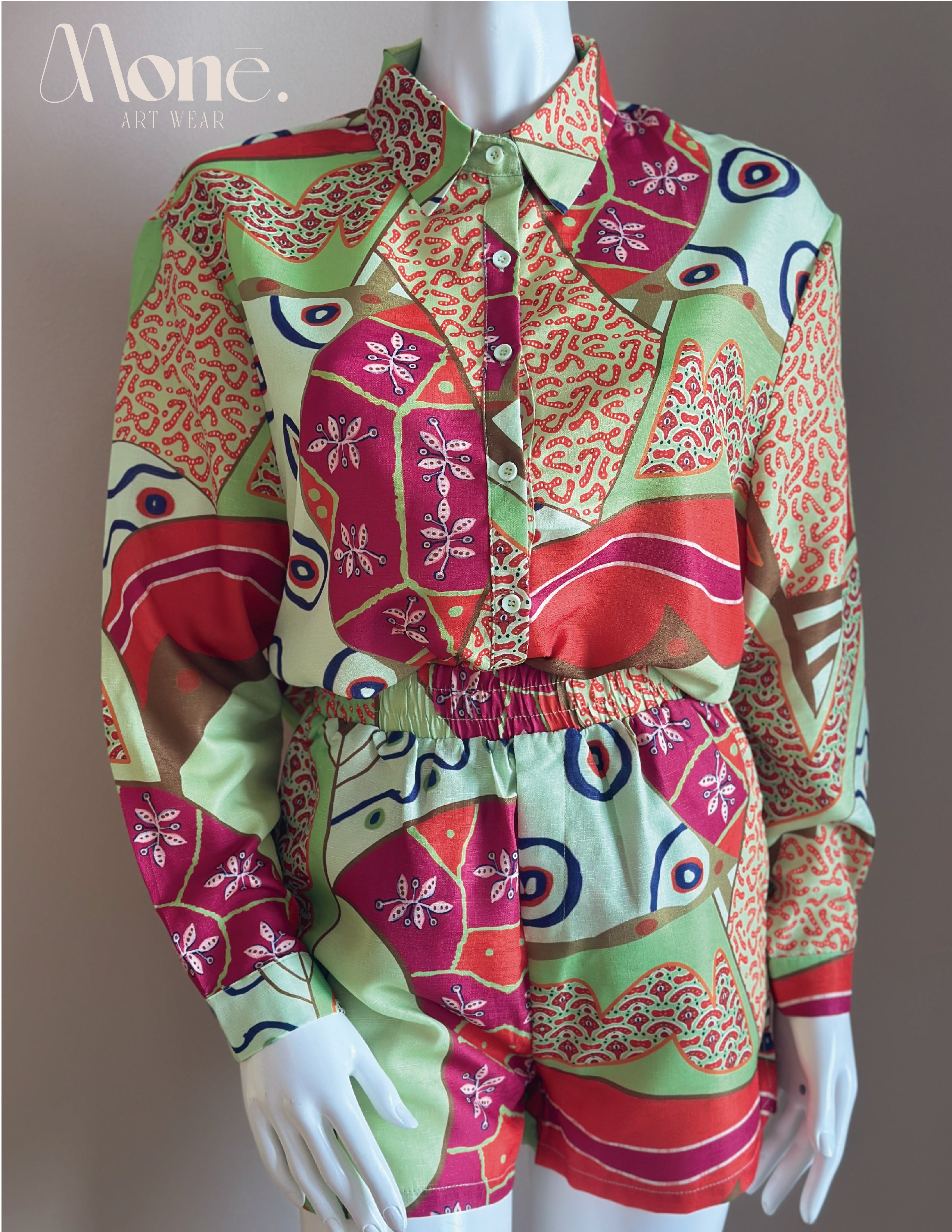 Set Abstracto Camisa Oversize/ Short