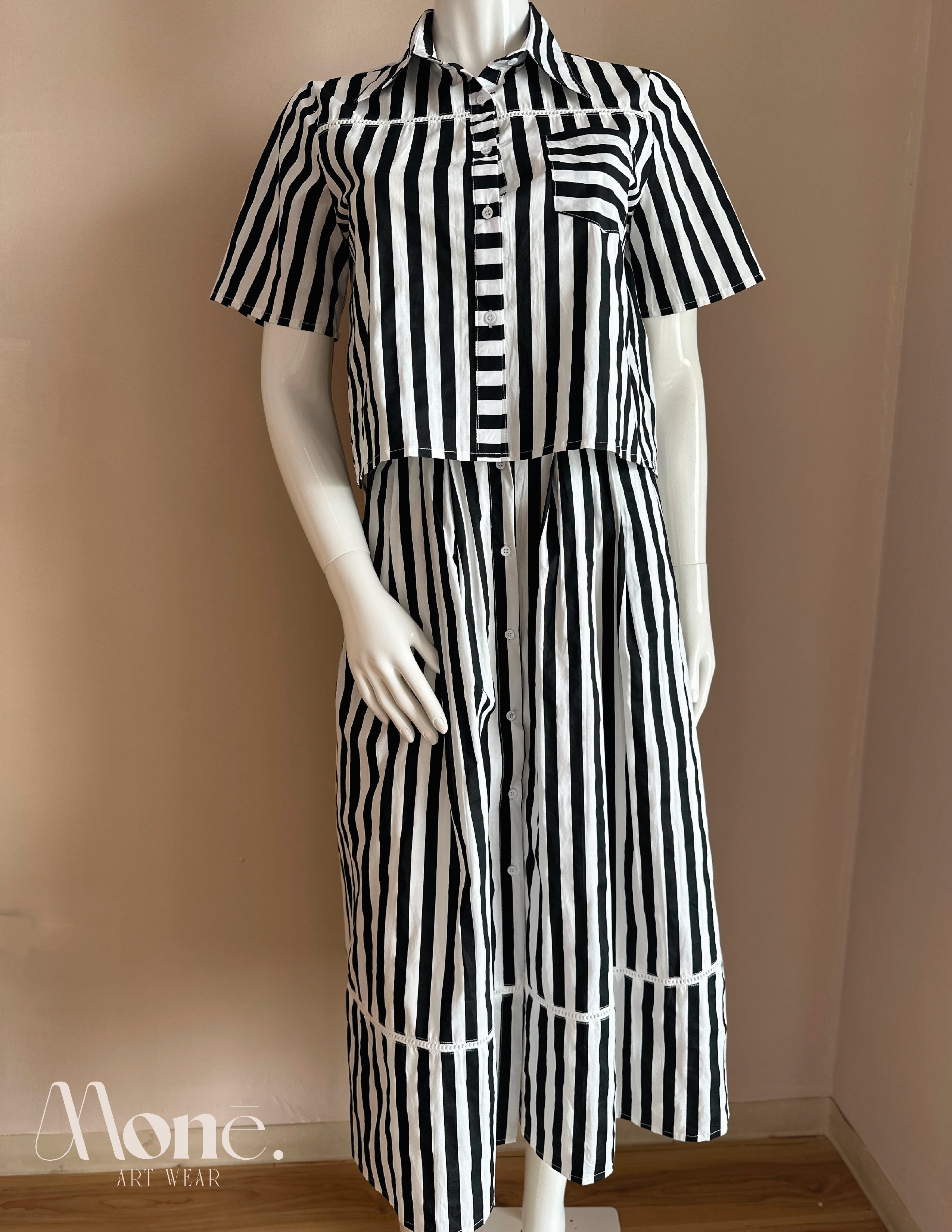 Set de dos piezas a rayas