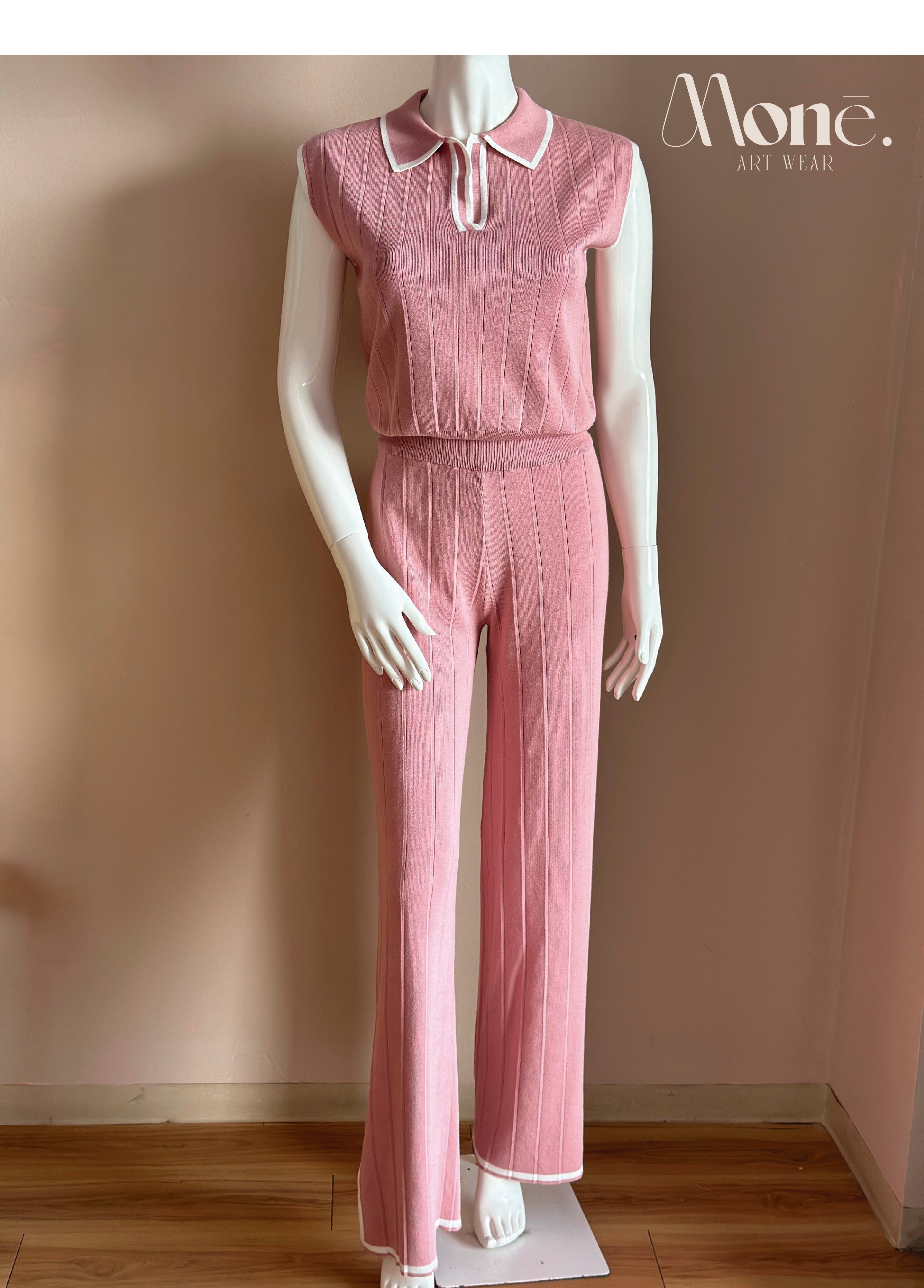 Set Blush Pantalón/ Blusa- Cuello