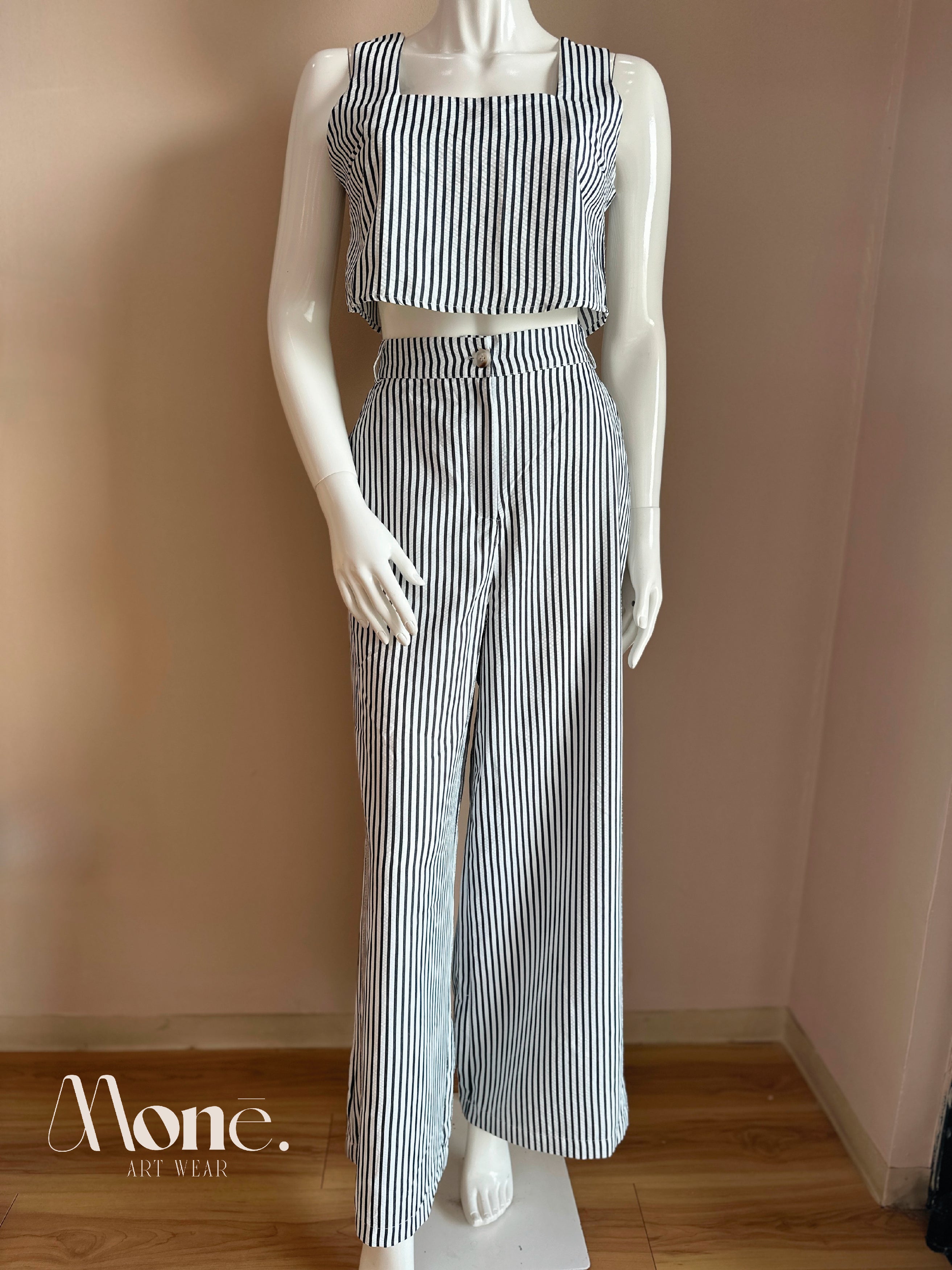 SET RAYAS PANTALÓN SIN MANGAS